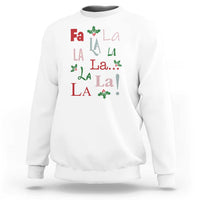 Funny Fa La La 8 Christmas Carol Song Sweatshirt Holiday Mistletoe - Wonder Print Shop