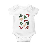 Funny Fa La La 8 Christmas Carol Holiday Baby Onesie