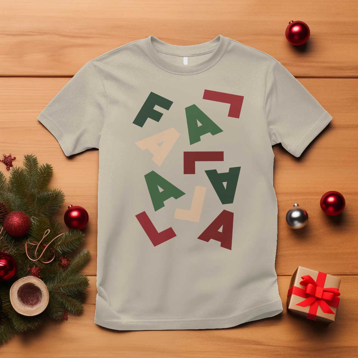 Funny Fa La La 8 Christmas Carol Holiday T Shirt - Wonder Print Shop