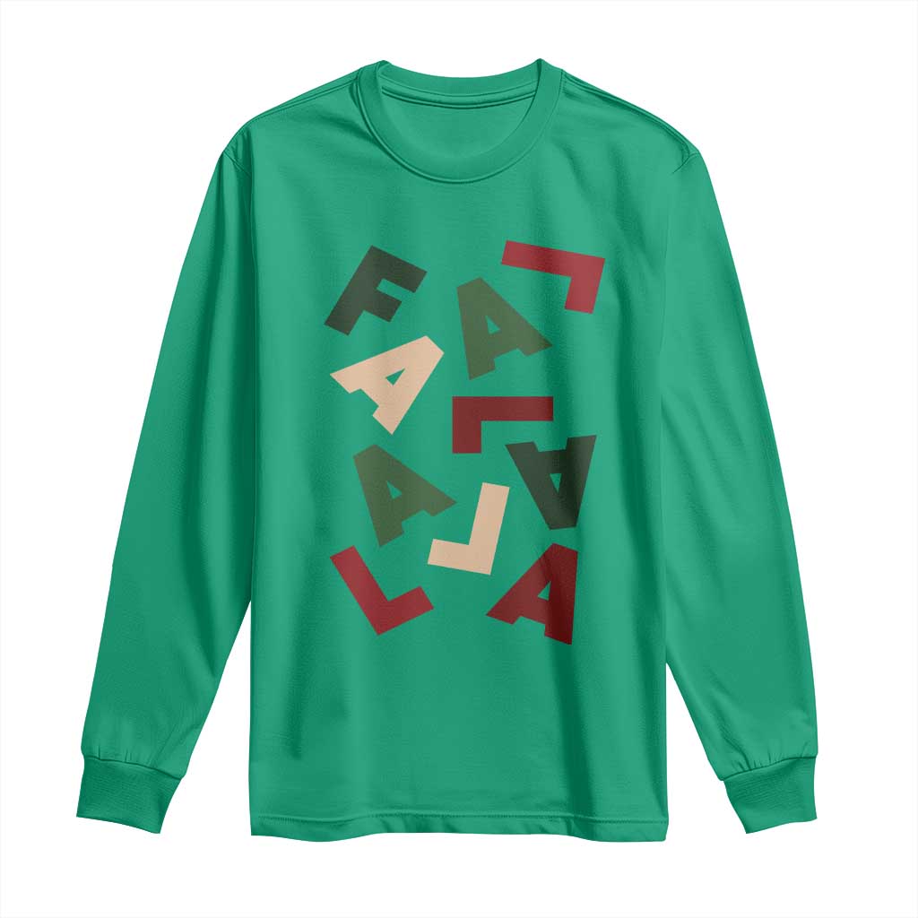 Funny Fa La La 8 Christmas Carol Holiday Long Sleeve Shirt