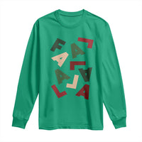 Funny Fa La La 8 Christmas Carol Holiday Long Sleeve Shirt