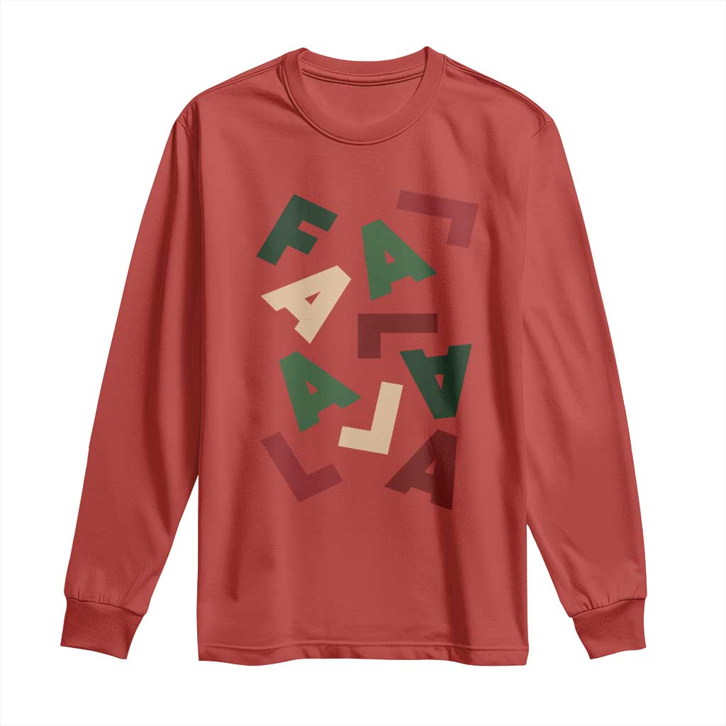 Funny Fa La La 8 Christmas Carol Holiday Long Sleeve Shirt