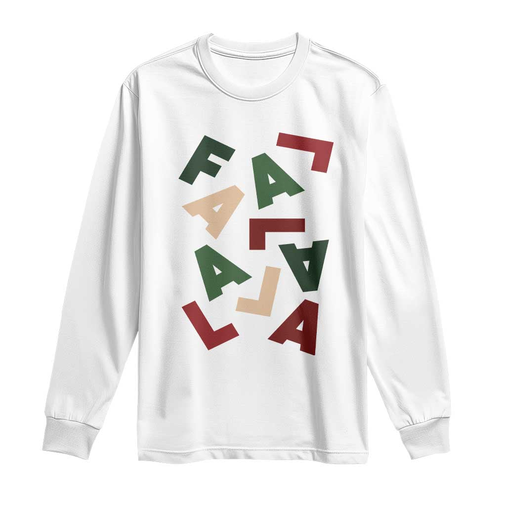 Funny Fa La La 8 Christmas Carol Holiday Long Sleeve Shirt
