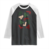 Funny Fa La La 8 Christmas Carol Holiday Raglan Shirt - Wonder Print Shop
