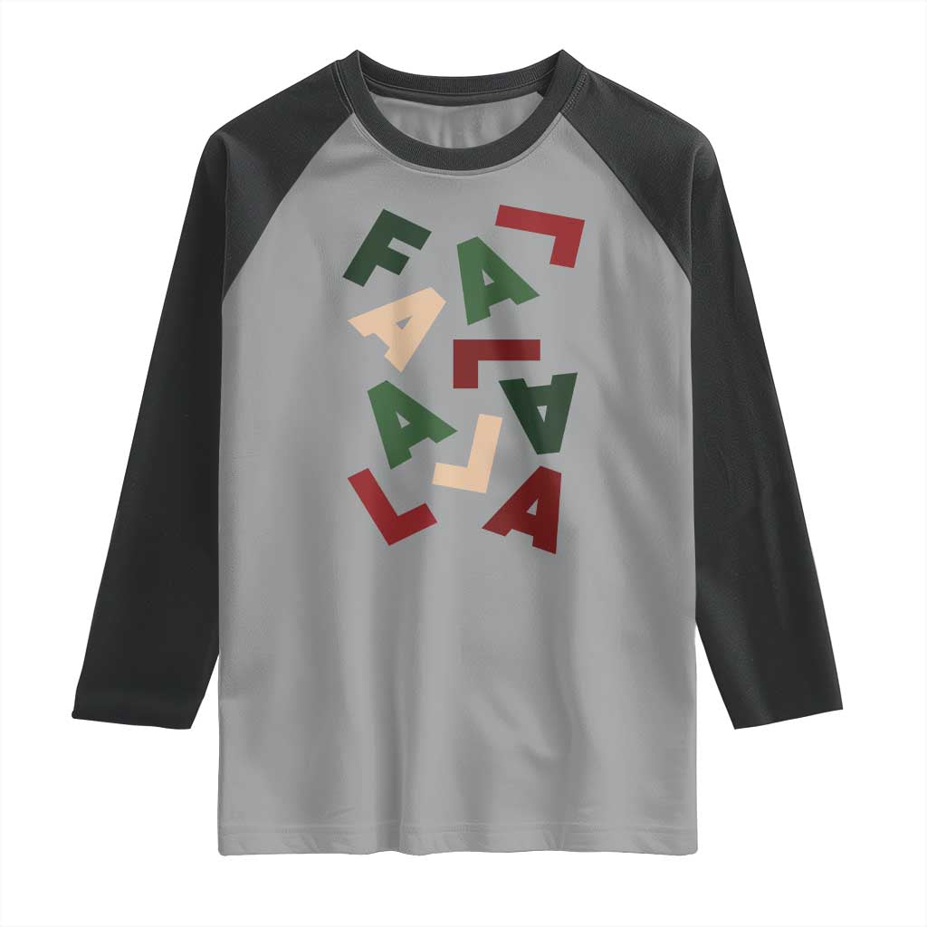 Funny Fa La La 8 Christmas Carol Holiday Raglan Shirt - Wonder Print Shop