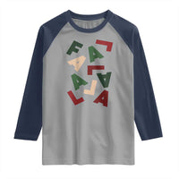 Funny Fa La La 8 Christmas Carol Holiday Raglan Shirt - Wonder Print Shop