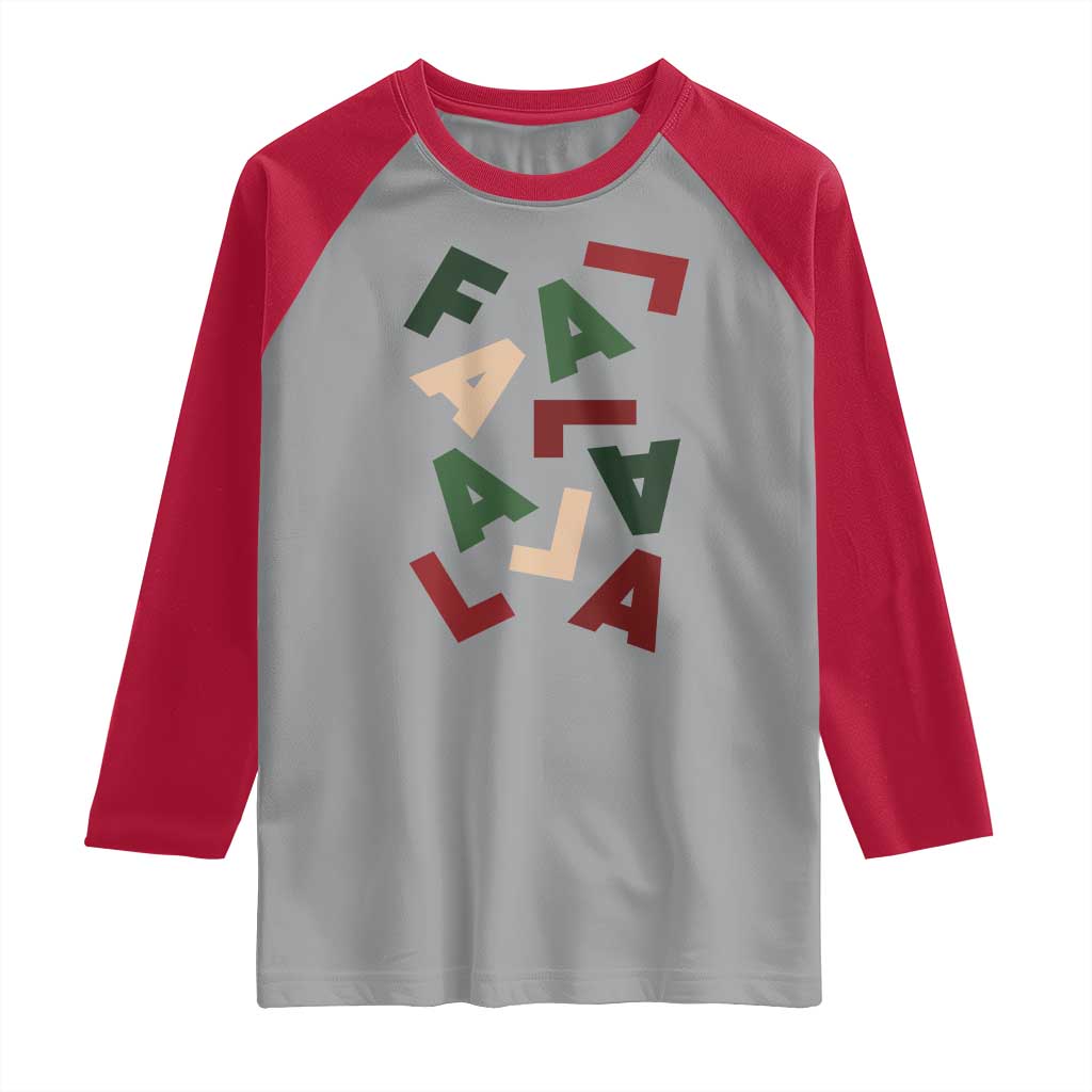 Funny Fa La La 8 Christmas Carol Holiday Raglan Shirt - Wonder Print Shop