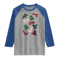 Funny Fa La La 8 Christmas Carol Holiday Raglan Shirt - Wonder Print Shop