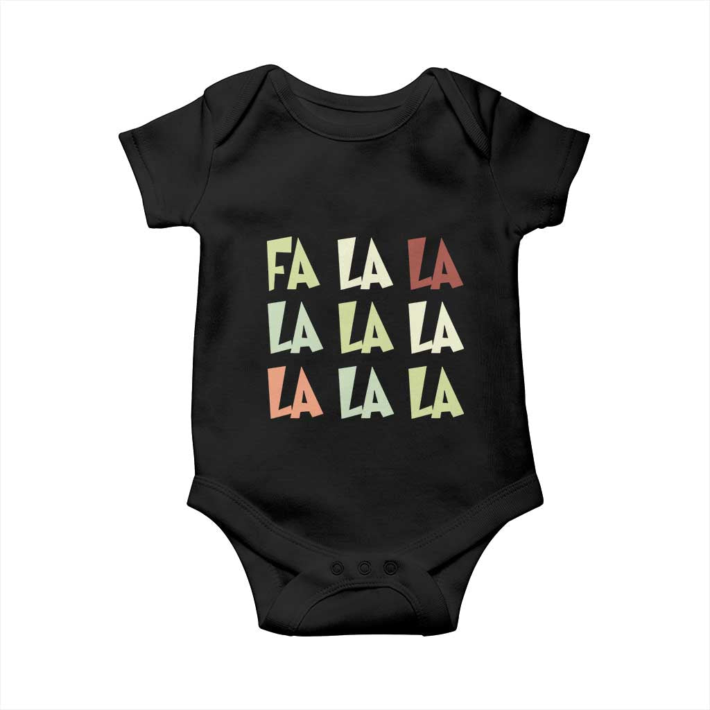 Funny Fa La La 8 Christmas Carol Song Holiday Baby Onesie