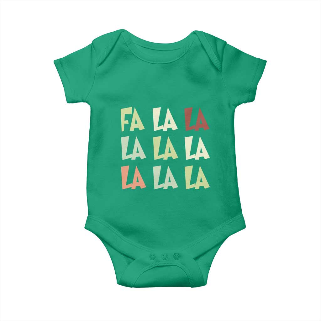 Funny Fa La La 8 Christmas Carol Song Holiday Baby Onesie