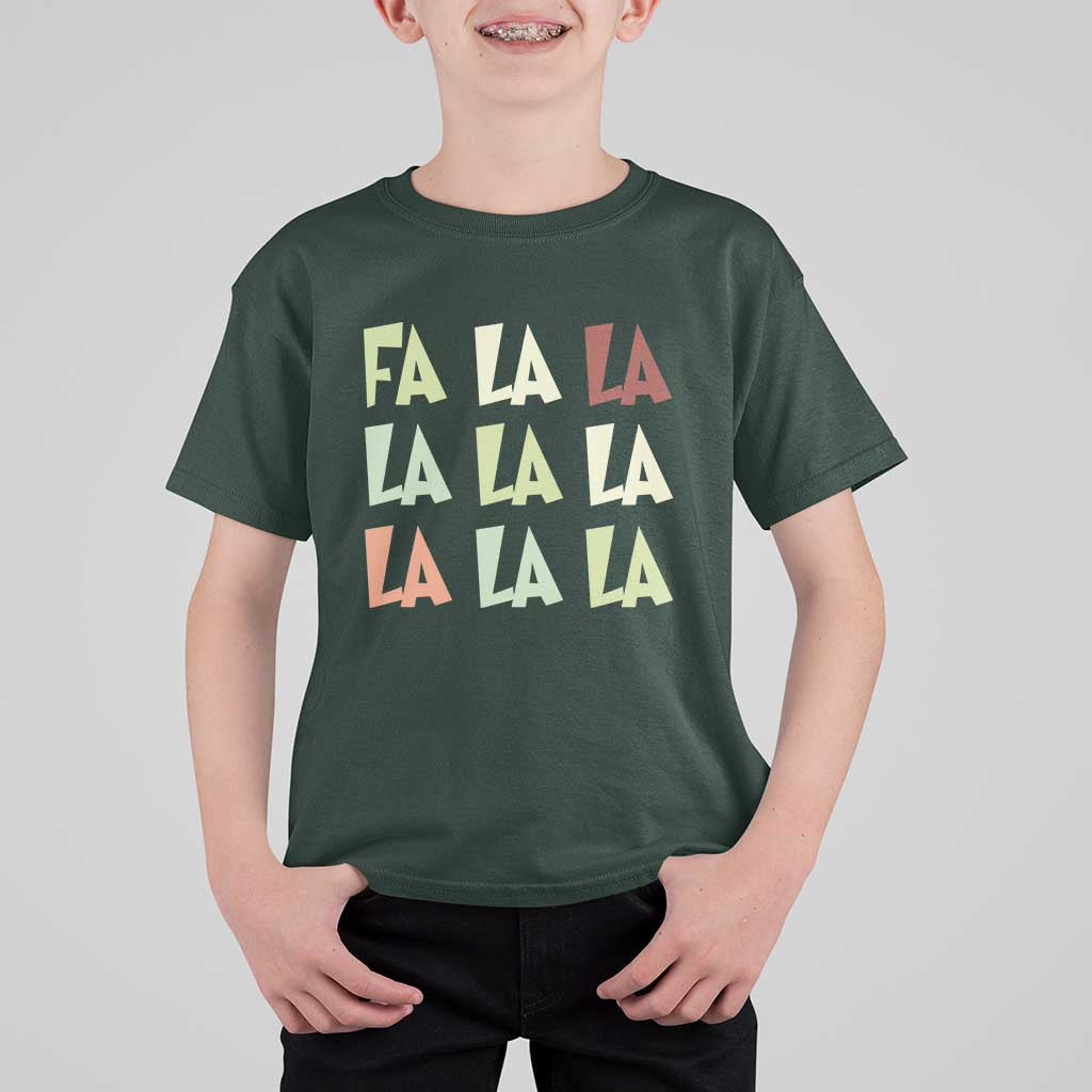 Funny Fa La La 8 Christmas Carol Song Holiday T Shirt For Kid - Wonder Print Shop