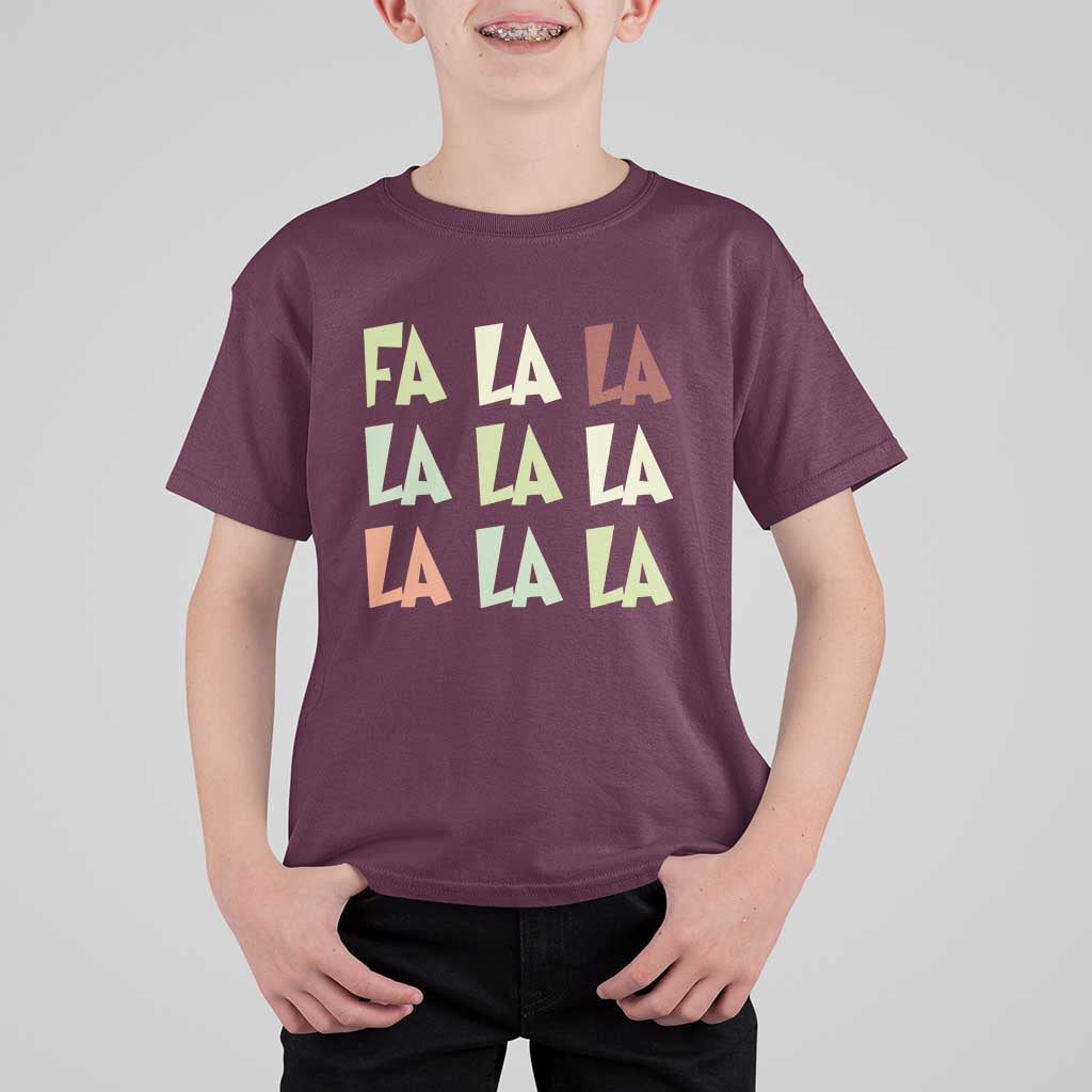 Funny Fa La La 8 Christmas Carol Song Holiday T Shirt For Kid - Wonder Print Shop
