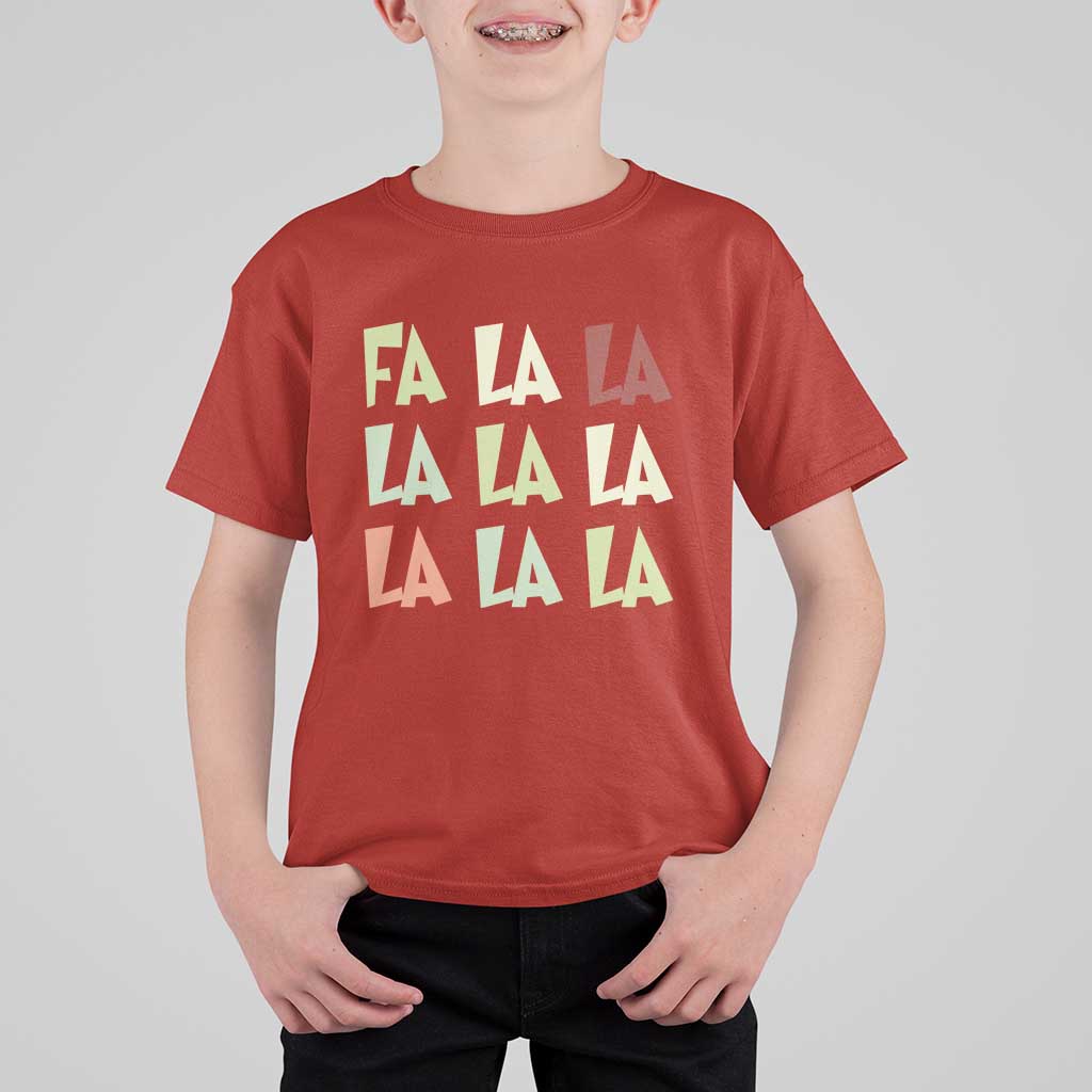 Funny Fa La La 8 Christmas Carol Song Holiday T Shirt For Kid - Wonder Print Shop