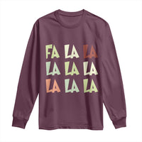 Funny Fa La La 8 Christmas Carol Song Holiday Long Sleeve Shirt