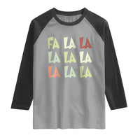 Funny Fa La La 8 Christmas Carol Song Holiday Raglan Shirt - Wonder Print Shop