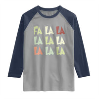 Funny Fa La La 8 Christmas Carol Song Holiday Raglan Shirt - Wonder Print Shop