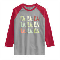 Funny Fa La La 8 Christmas Carol Song Holiday Raglan Shirt - Wonder Print Shop