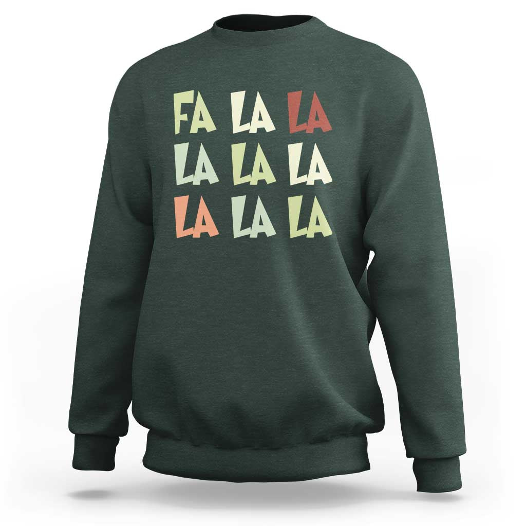 Funny Fa La La 8 Christmas Carol Song Holiday Sweatshirt - Wonder Print Shop