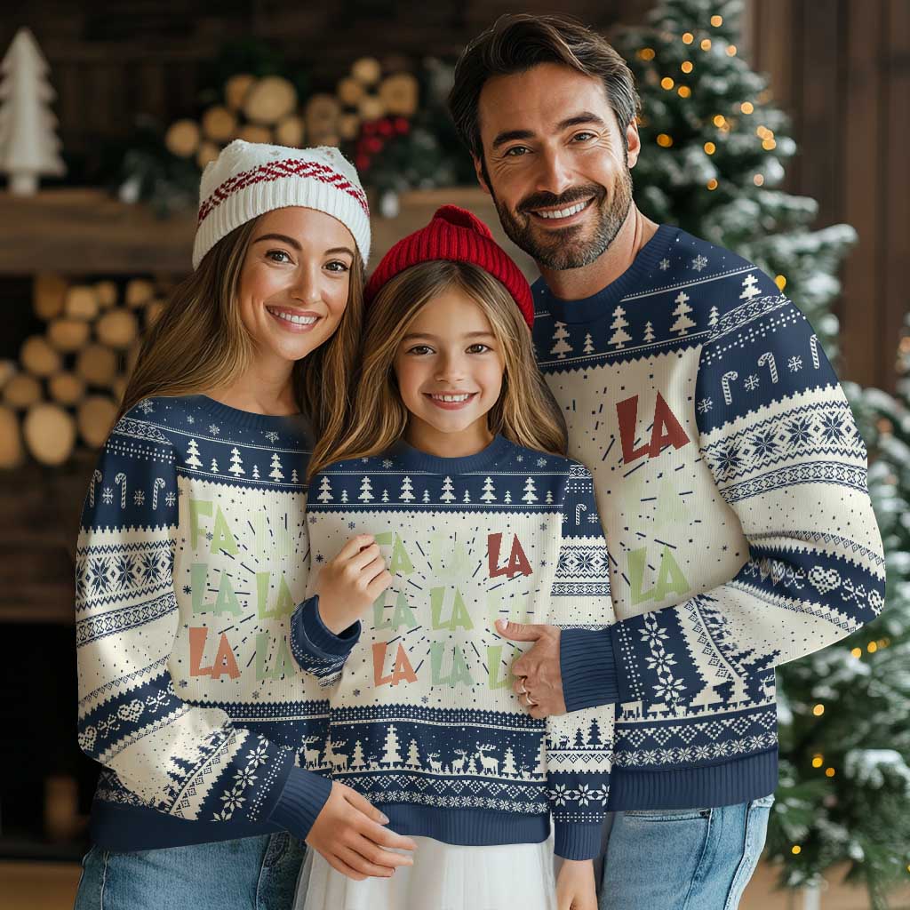 Funny Fa La La 8 Xmas Carol Song Holiday Ugly Christmas Sweater - Wonder Print Shop