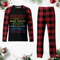 Funny LGBT Xmas Plaid Pajama Set Don't We Now Our Gay Apparel Rainbow Unicorn - Wonder Print Shop