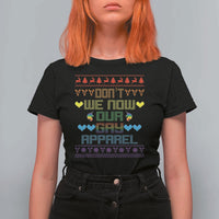 Funny LGBT Christmas T Shirt For Women Don't We Now Our Gay Apparel Rainbow Unicorn - Wonder Print Shop