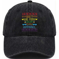 Funny LGBT Christmas Washed Cotton Baseball Cap Don't We Now Our Gay Apparel Rainbow Unicorn