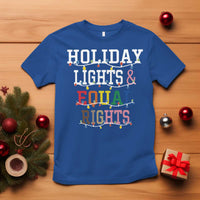 Funny Feminist LGBT Christmas T Shirt Holiday Lights And Equal Rights Led Lights - Wonder Print Shop