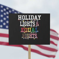 Funny Feminist LGBT Christmas Protest Sign Holiday Lights And Equal Rights Led Lights - Wonder Print Shop