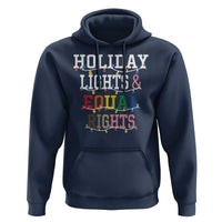 Funny Feminist LGBT Christmas Hoodie Holiday Lights And Equal Rights Led Lights