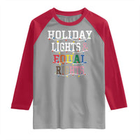 Funny Feminist LGBT Christmas Raglan Shirt Holiday Lights And Equal Rights Led Lights - Wonder Print Shop