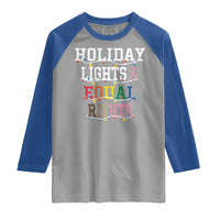 Funny Feminist LGBT Christmas Raglan Shirt Holiday Lights And Equal Rights Led Lights - Wonder Print Shop