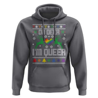 Funny LGBT Christmas Hoodie Oh Deer I'm Queer Rainbow LGBT Flag