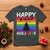 Funny LGBT Christmas T Shirt Happy Holigays Rainbow Stripes Unicorn Santa - Wonder Print Shop