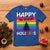 Funny LGBT Christmas T Shirt Happy Holigays Rainbow Stripes Unicorn Santa - Wonder Print Shop