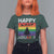 Funny LGBT Christmas T Shirt For Women Happy Holigays Rainbow Stripes Unicorn Santa - Wonder Print Shop