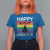 Funny LGBT Christmas T Shirt For Women Happy Holigays Rainbow Stripes Unicorn Santa - Wonder Print Shop