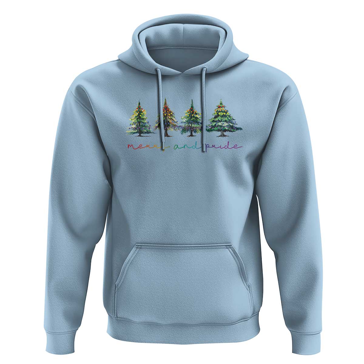 Funny Christmas LGBT Hoodie Merry And Pride Rainbow Xmas Tree