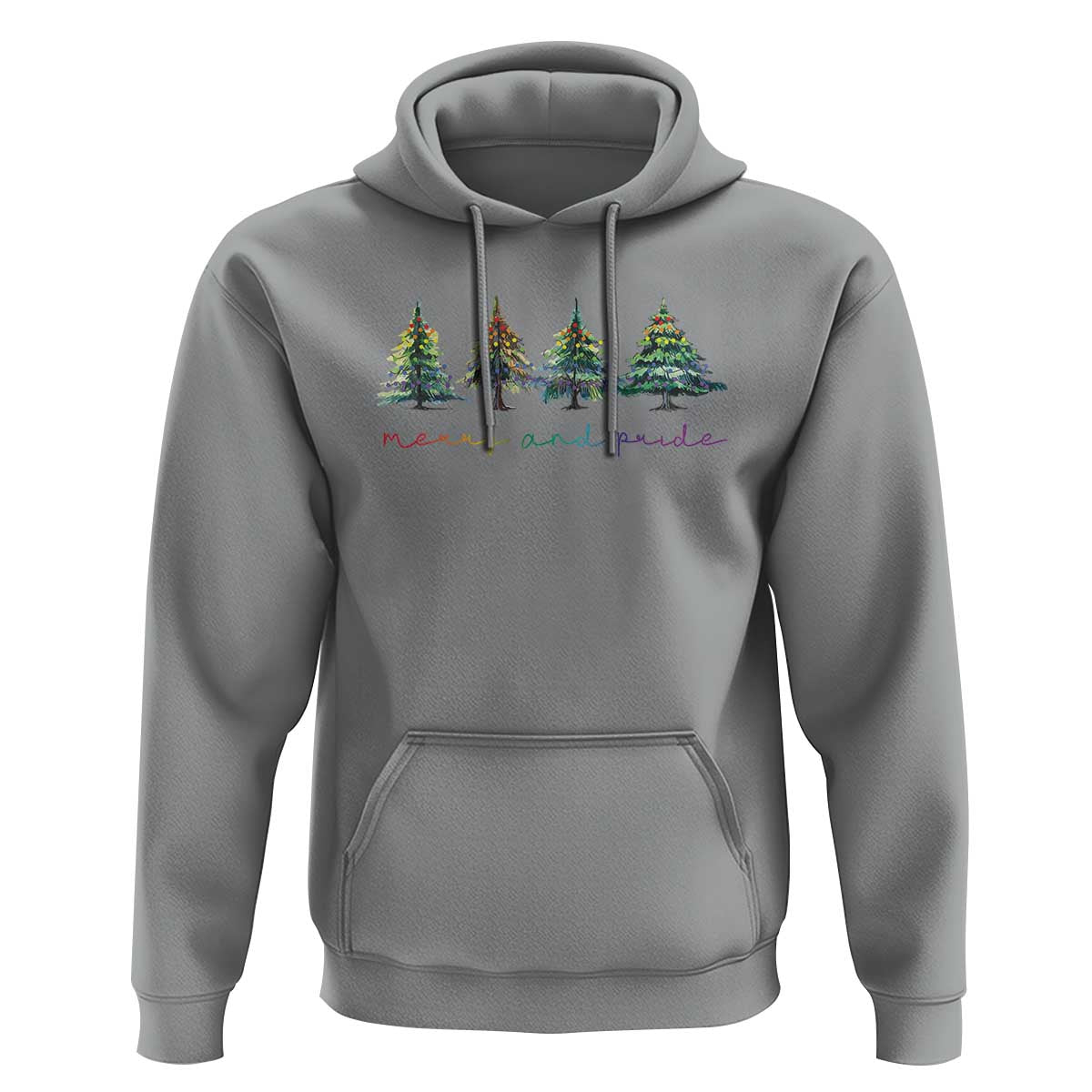 Funny Christmas LGBT Hoodie Merry And Pride Rainbow Xmas Tree