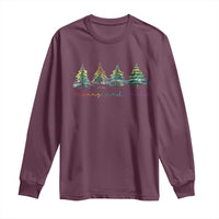 Funny Christmas LGBT Long Sleeve Shirt Merry And Pride Rainbow Xmas Tree