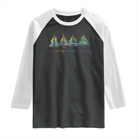 Funny Christmas LGBT Raglan Shirt Merry And Pride Rainbow Xmas Tree - Wonder Print Shop