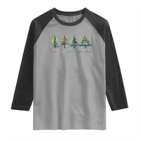 Funny Christmas LGBT Raglan Shirt Merry And Pride Rainbow Xmas Tree - Wonder Print Shop