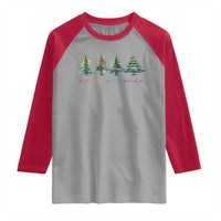 Funny Christmas LGBT Raglan Shirt Merry And Pride Rainbow Xmas Tree - Wonder Print Shop