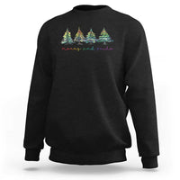 Funny Christmas LGBT Sweatshirt Merry And Pride Rainbow Xmas Tree - Wonder Print Shop