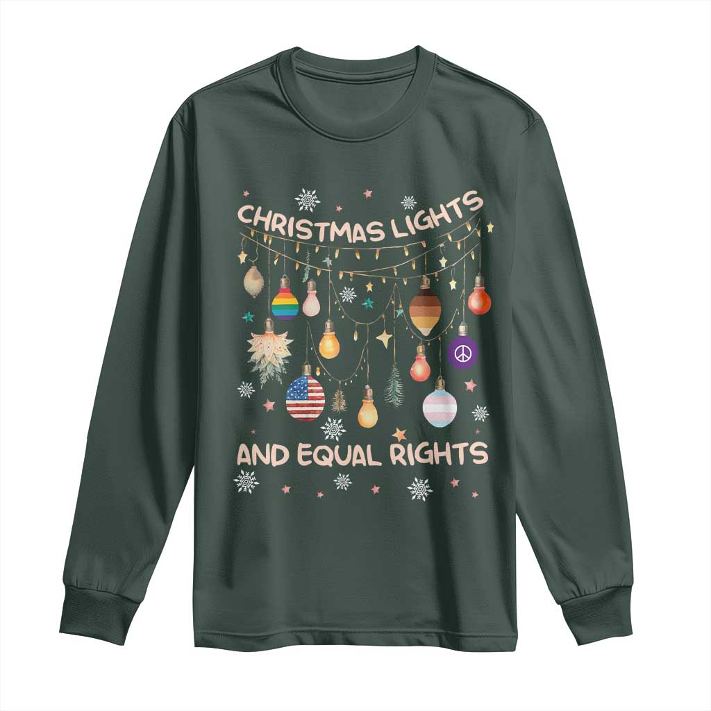 Christmas Lights And Equal Rights LGBTQ Long Sleeve Shirt