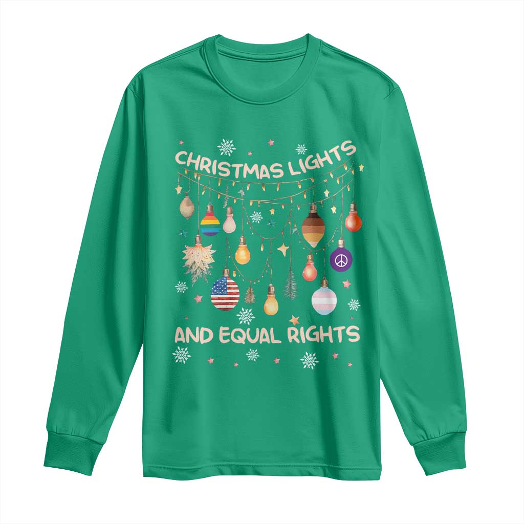 Christmas Lights And Equal Rights LGBTQ Long Sleeve Shirt