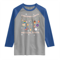 Christmas Lights And Equal Rights LGBTQ Raglan Shirt - Wonder Print Shop