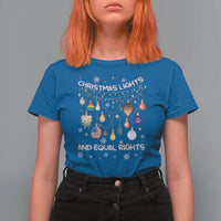 Christmas Lights And Equal Rights LGBTQ T Shirt For Women - Wonder Print Shop