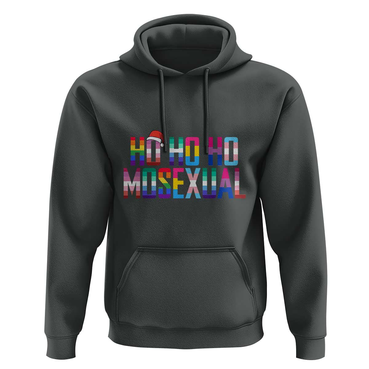 Funny LGBTQ Christmas Hoodie Ho Ho Ho Mosexual LGBT Flag