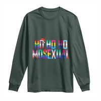 Funny LGBT Christmas Long Sleeve Shirt Ho Ho Ho Mosexual LGBT Flag
