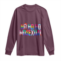 Funny LGBT Christmas Long Sleeve Shirt Ho Ho Ho Mosexual LGBT Flag